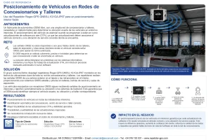 Caso de referencia de un vehiculo en concesionario con señal GNSS
