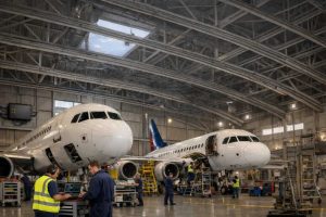 Hangar de aviones con GPS realizado por ChatgpT